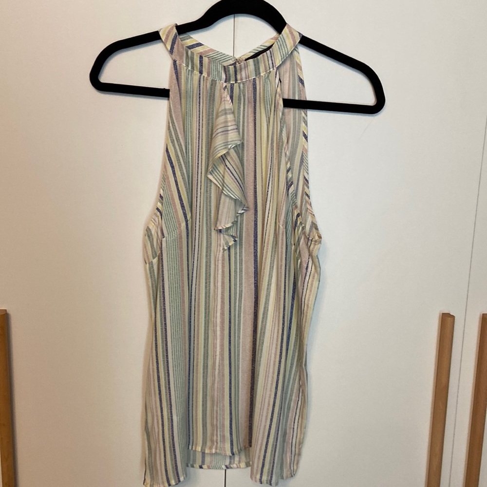 BCBG multi striped tank top